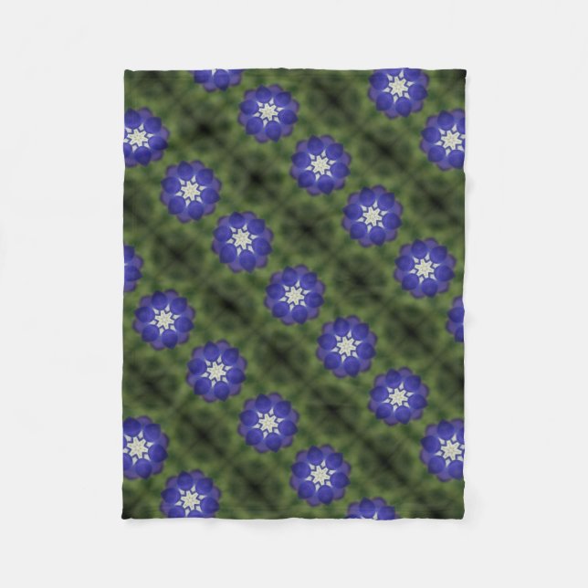Bluebonnet Symmetry Fleece Blanket (Front)