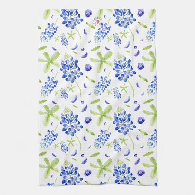 Bluebonnet Tea Towel (Vertical)