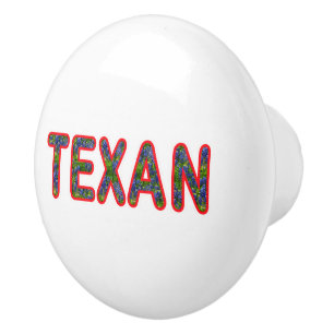 Bluebonnet Texan Ceramic Knob