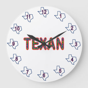 Bluebonnet Texan Large Clock