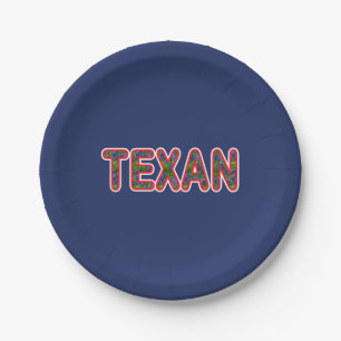Bluebonnet Texan Paper Plate