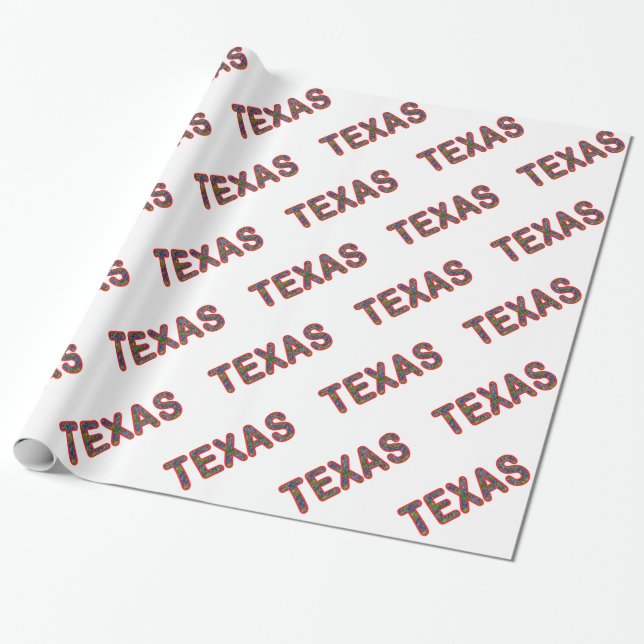 Bluebonnet Texan Wrapping Paper (Unrolled)