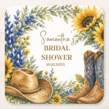 Bluebonnet Texas Sunflower Boho Bridal Shower