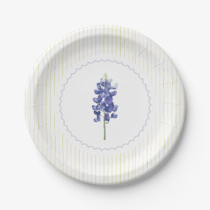 Bluebonnet, Texas Wild Flower Paper Plate