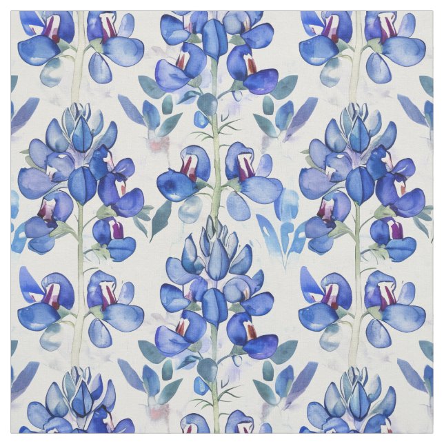 Bluebonnet Texas Wild Flower Pattern Fabric (Swatch)