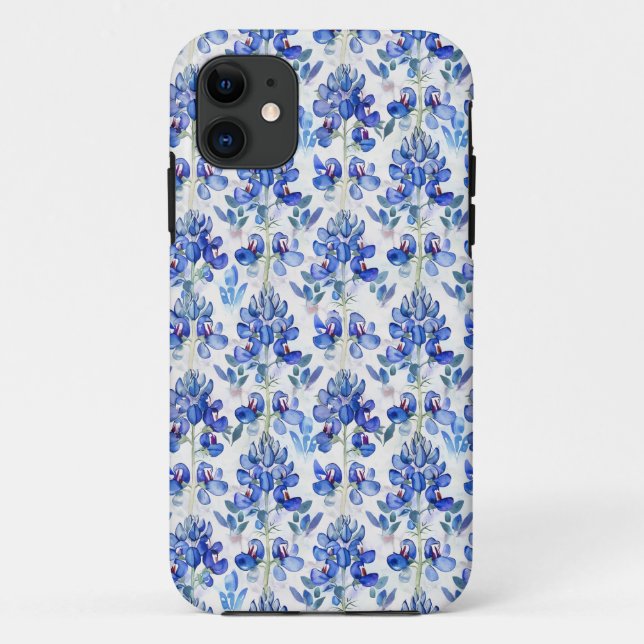 Bluebonnet Texas Wildflower - Blue Floral Case-Mate iPhone Case (Back)