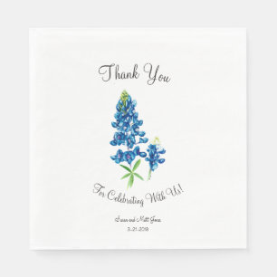 Bluebonnet Wedding Napkin