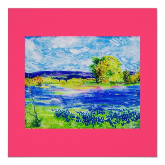 bluebonnet wild flowers card