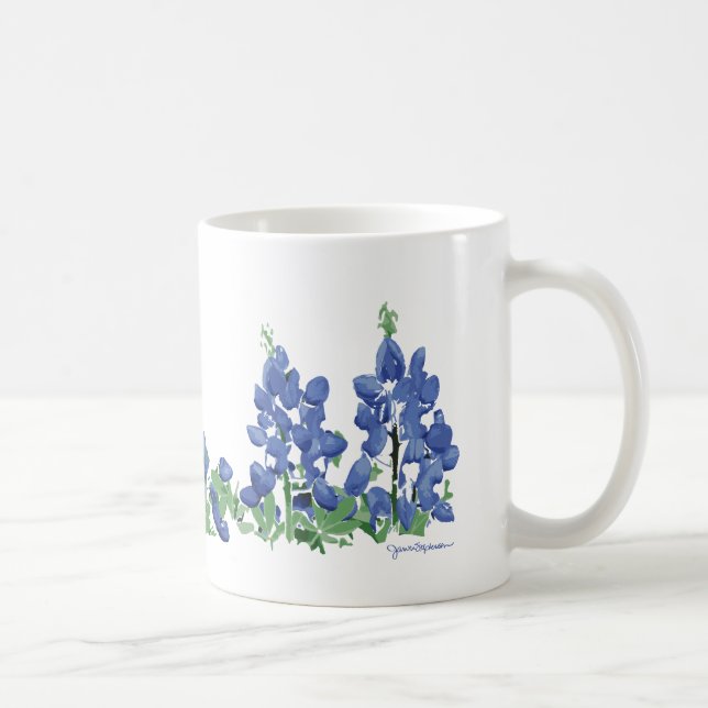 Bluebonnet Wild Flowers, Texas Flowers Coffee Mug (Right)