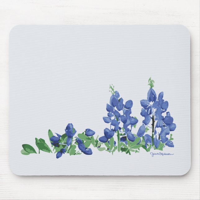 Bluebonnet Wild Flowers, Texas Flowers Mouse Mat (Front)