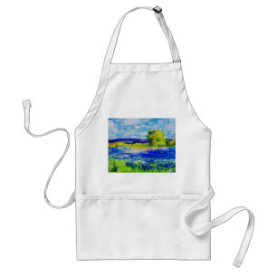 bluebonnet  wildflowers standard apron