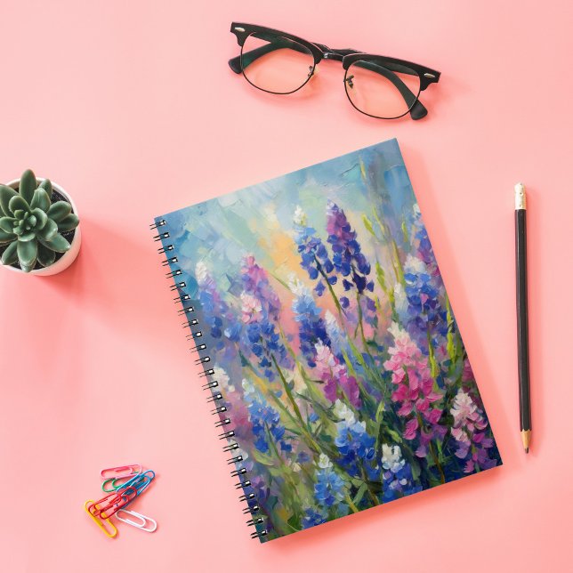 Bluebonnets Abstract Floral Art Notebook (Creator Uploaded)