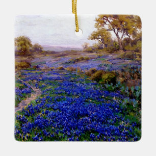 Bluebonnets at Twilight, North of San Antonio Ceramic Ornament