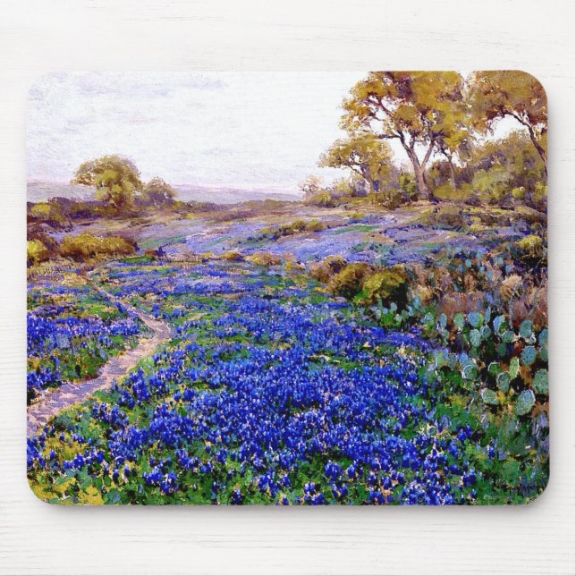 Bluebonnets at Twilight North of San Antonio, Mouse Mat (Front)