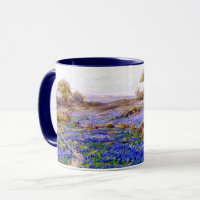 Bluebonnets at Twilight North of San Antonio,