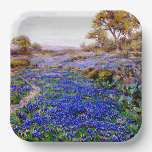 Bluebonnets at Twilight, North of San Antonio, Paper Plate