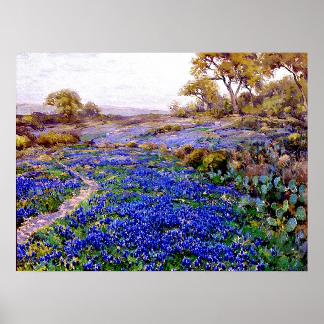 Bluebonnets at Twilight North of San Antonio,  Poster (Front)