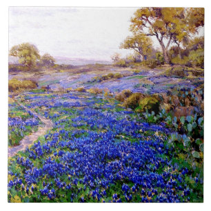 Bluebonnets at Twilight, North of San Antonio, Tile