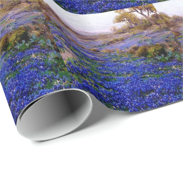 Bluebonnets at Twilight, North of San Antonio Wrapping Paper (Roll Corner)