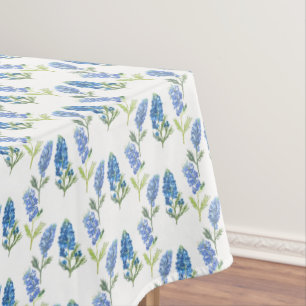 Bluebonnets Blue Elegant Modern Texas Floral  Tablecloth