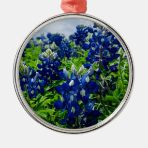 Bluebonnets Blue Floral Texas Texan Elegant Metal Tree Decoration