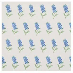 Bluebonnets Blue Floral Texas Wildflowers patern Fabric