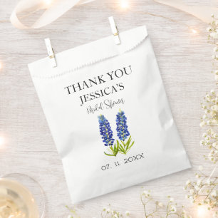 Bluebonnets Blue Flowers Bridal Shower Favour Bags