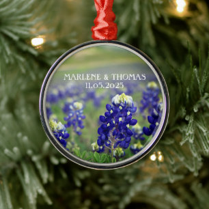 Bluebonnets Blue Flowers Texas Floral Wedding Metal Tree Decoration