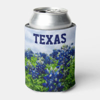 Bluebonnets Blue Flowers Texas Texan Floral Can