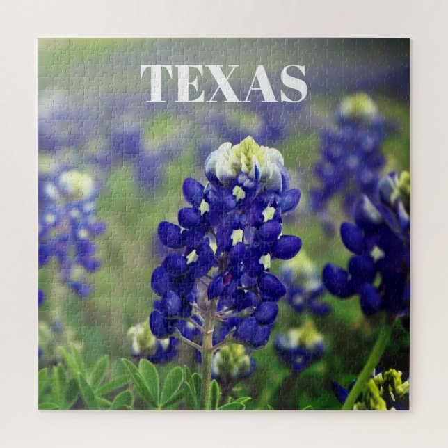 Bluebonnets Blue Flowers Texas Texan Floral Jigsaw Puzzle (Vertical)