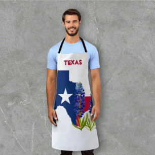 Bluebonnets Blue Flowers Texas Texan State Floral Apron