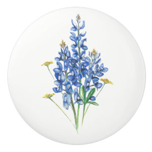 Bluebonnets Ceramic Knob