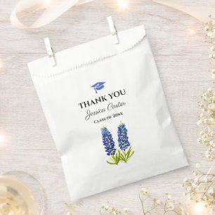 Bluebonnets Floral Graduation Thank you  Favour Bags
