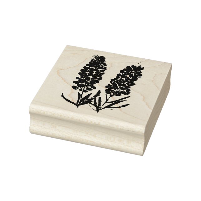Bluebonnets Flowers Wildflowers Lupine Texas  Rubber Stamp (Stamp)