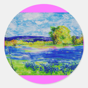bluebonnets  forever classic round sticker