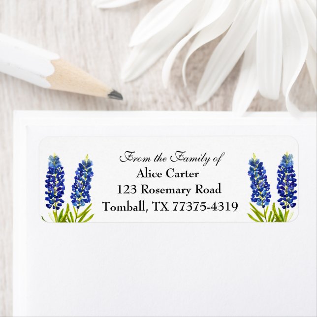 Bluebonnets Funeral Texas State Flower Watercolor  (Insitu)