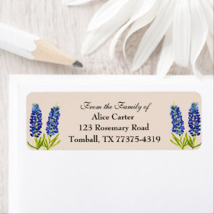 Bluebonnets Funeral Texas State Flower Watercolor 