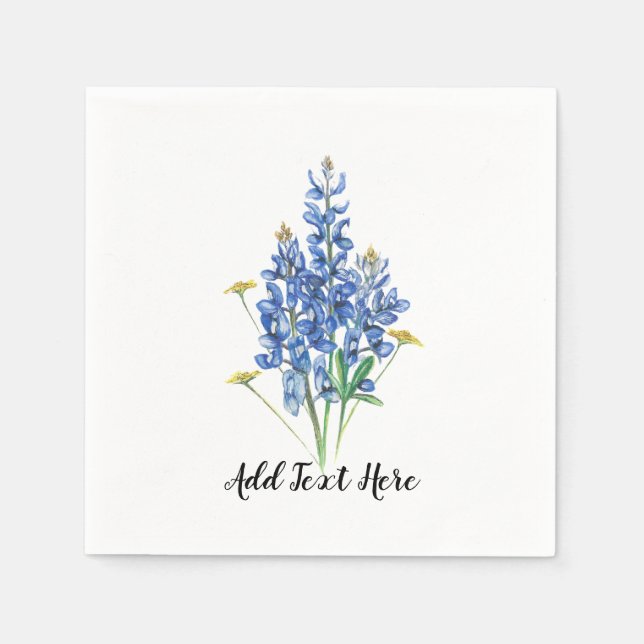 Bluebonnets Paper Napkins (Front)