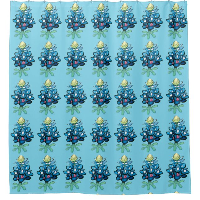 Bluebonnets Shower Curtain (Front)