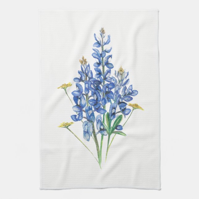Bluebonnets Tea Towel (Vertical)