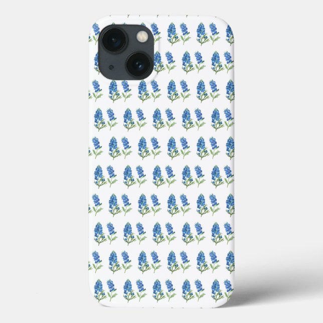 Bluebonnets Texas Blue Flowers Watercolor Case-Mate iPhone Case (Back)