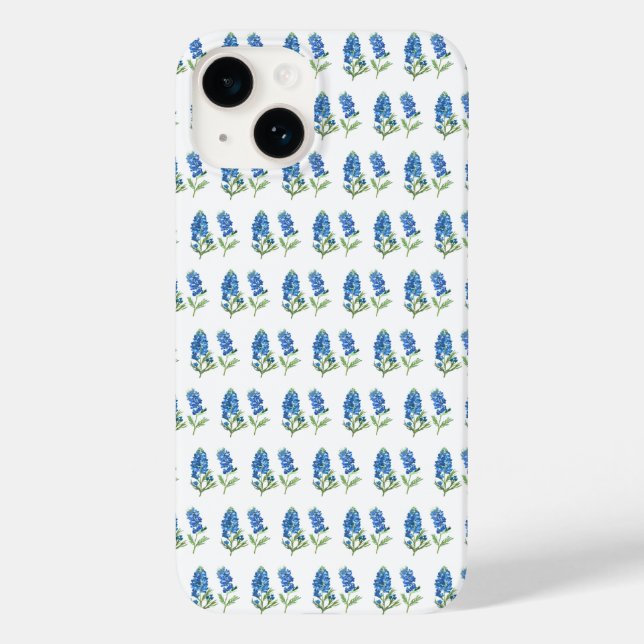 Bluebonnets Texas Blue Flowers Watercolor Case-Mate iPhone Case (Back)