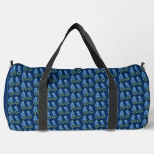 Bluebonnets Texas Blue Flowers Watercolor Duffle Bag