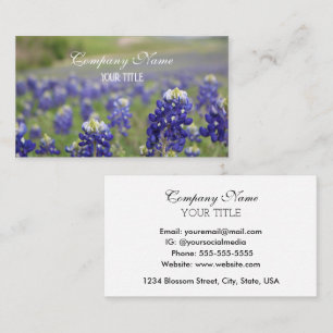 Bluebonnets Texas Company Floral Business Card
