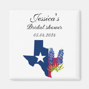 Bluebonnets Texas flower Floral Bridal shower Magnet