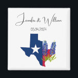 Bluebonnets Texas flower watercolor Floral Wedding Magnet<br><div class="desc">Bluebonnets watercolor flowers. Garden. Texas flowers Wedding magnet. Blue floral wildflowers watercolor. Perfect for weddings. Rustic blue floral painting. Original watercolor painting by artist Monika Howarth.</div>