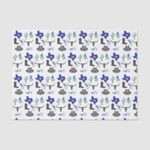 Bluebonnets Texas Flowers Wildflowers Watercolor  Tissue Paper