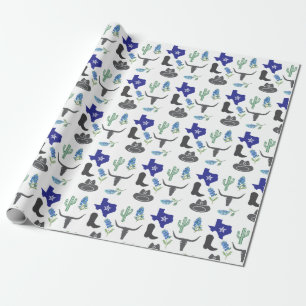Bluebonnets Texas Flowers Wildflowers Watercolor Wrapping Paper