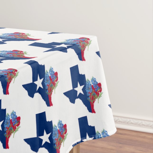 Bluebonnets Texas State Flowers University Tablecloth (In Situ)
