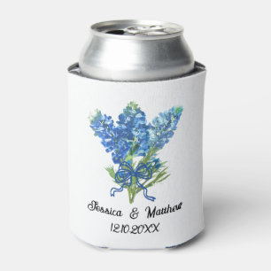 Bluebonnets Texas Texan floral nature Weddings Can Cooler